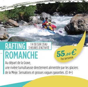Rafting sportif sur la Romanche à la Grave